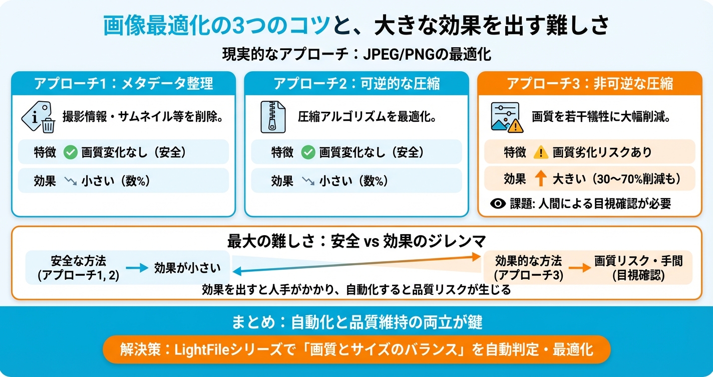 画像最適化の3つのコツと、大きな効果を出す難しさ