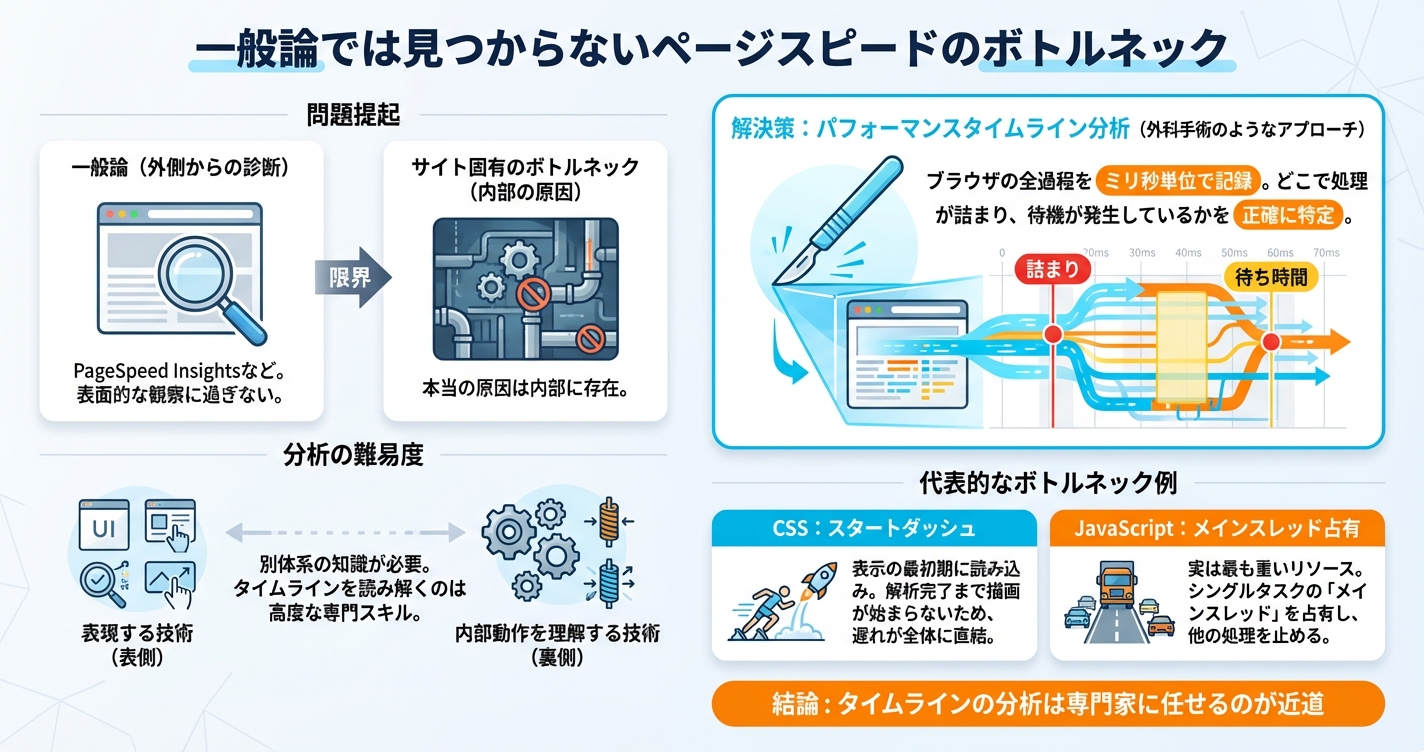 一般論では見つからないページスピードのボトルネック